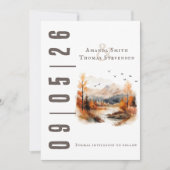 素朴なエレガント秋の風景 セーブザデート (正面)