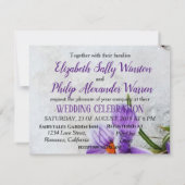 素朴なエレガント花の春冬の結婚式 (裏面)