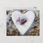 素朴なエレガント花の春冬の結婚式 (正面/裏面)