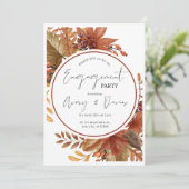 素朴なエンゲージメントパーティーの招待状、印刷可能 招待状 (スタンド正面)
