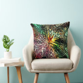 素朴なエンボスストロークのデジタル色 クッション (椅子)