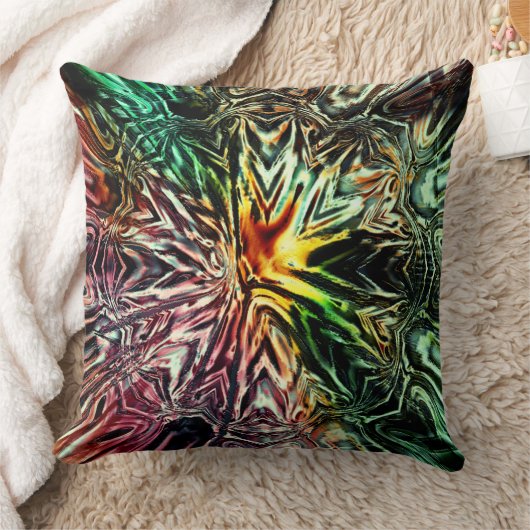 素朴なエンボスストロークのデジタル色 クッション (ブランケット)