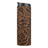 素朴なエンボス革 タンブラー (回転右)