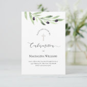 素朴なオリーブの枝カトリックの確認 招待状 (スタンド正面)