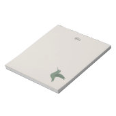 素朴なオリーブの緑のハミングバードのメモスタイリッシュ帳 ノートパッド (回転)