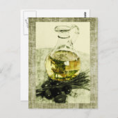 素朴なオリーブ油はがき ポストカード (正面/裏面)