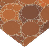 素朴なオレンジブラウンの円の抽象芸術 ショートテーブルランナー (コーナー)