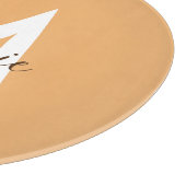 素朴なオレンジモノグラム カッティングボード (角)