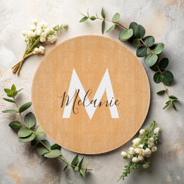 素朴なオレンジモノグラム カッティングボード