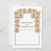 素朴なオレンジ色のバラの結婚式招待状 招待状 (裏面)