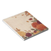 素朴なオレンジ色のマリーゴールドのToDoリスト 自然の植物学 ノートパッド (アングル)