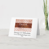 素朴なオレンジ色の秋の感謝カード サンキューカード (裏面)