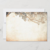 素朴なオークの木のストリングライト ウェディングアニバーサリー 招待状 (裏面)