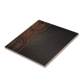 素朴なカウボーイのファッションの茶色の西欧諸国 タイル (側面)