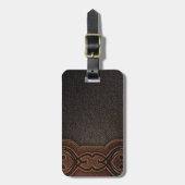 素朴なカウボーイのファッションの茶色の西欧諸国 ラゲッジタグ (正面縦)