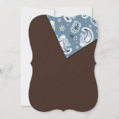 素朴なカウボーイの西部の揺り木馬のベビーシャワー 招待状 (裏面)