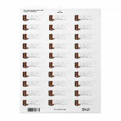 素朴なカウボーイブーツの差出人住所ラベル ラベル (フルシート)