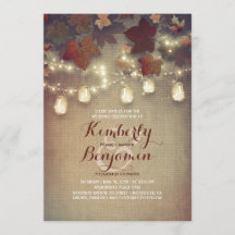 素朴なカエルの葉とメイソンジャー 秋の結婚式