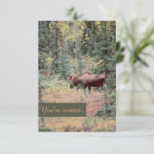 素朴なカスタマイズ可能なムースの結婚式の招待状 招待状 (スタンド正面)