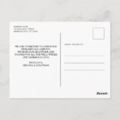 素朴なカスタマイズ 5 枚の写真 新生児お知らせ ポストカード (裏面)