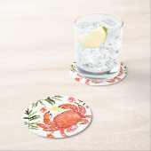素朴なカニの沸騰花のシーフードのコースター ラウンドペーパーコースター (インサイチュ)