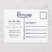 素朴なカニの結婚式の招待状「Save The Date」 案内ポストカード (裏面)