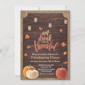 素朴なカボチャの秋の新居歓迎招待状 招待状 (正面)
