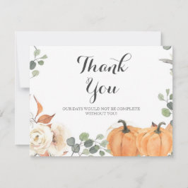 素朴なカボチャサンキューカード。 サンキューカード