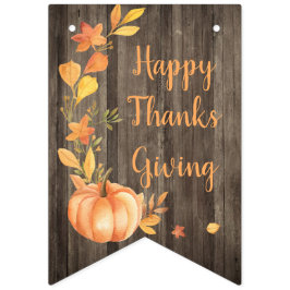 素朴なカボチャ秋の収穫の感謝祭 バンティングフラッグ