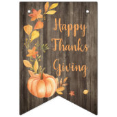 素朴なカボチャ秋の収穫の感謝祭 バンティングフラッグ (第3の旗)