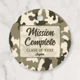 素朴なカモフラージュ アースカラーの茶色とタン フェイバータグ