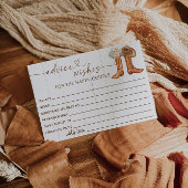 素朴なカントリーのブーツと帽子のアドバイス&ウィッシュ エンクロージャーカード