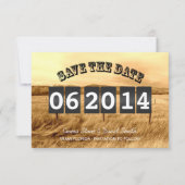 素朴なカントリーウェディングのSave the Dateのお知らせ セーブザデート (正面)