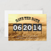 素朴なカントリーウェディングのSave the Dateのお知らせ セーブザデート (正面/裏面)