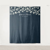 素朴なカントリーウェディングバックドロップ写真撮影用ライト タペストリー (正面)