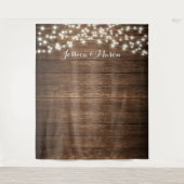 素朴なカントリーウェディングバックドロップ写真撮影用ライト タペストリー (正面)