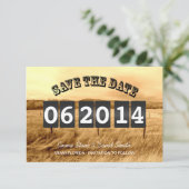 素朴なカントリーウェディング・セーブ・ザ・デートのお知らせ セーブザデート (スタンド正面)