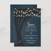 素朴なカントリーウェディング・セーブ・ザ・デートカード 招待状 (正面/裏面)