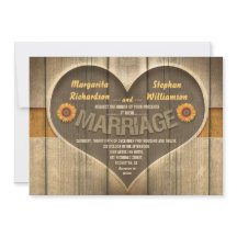 素朴なカントリーウエディングの招待状