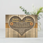 素朴なカントリーウエディングの招待状 招待状 (スタンド正面)