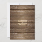 素朴なカントリーウッド | レースとライトのウェディング 招待状 (裏面)