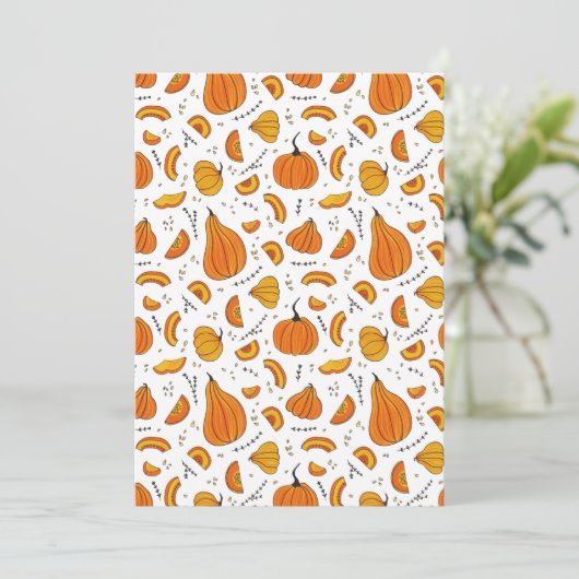 素朴なカントリーオータムパンプキン シーズンカード (スタンド正面)