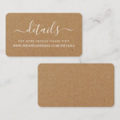 素朴なカントリークラフトシンプルスクリプト詳細 エンクロージャーカード (正面/裏面)