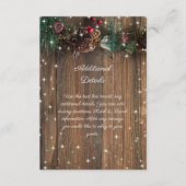 素朴なカントリークリスマス パインガーランド ウッド スノー エンクロージャーカード (正面)
