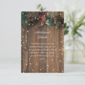 素朴なカントリークリスマス パインガーランド ウッド スノー エンクロージャーカード (スタンド正面)