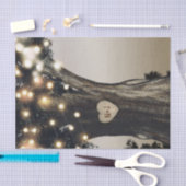 素朴なカントリーツリーとライトのモダンな納屋での結婚式 薄葉紙 (クラフト)