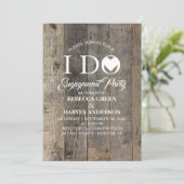 素朴なカントリーバーンウッドI DO婚約パーティ 招待状 (スタンド正面)