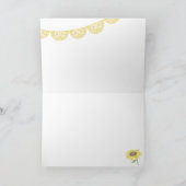 素朴なカントリーマソンジャーひまわりウェディング感謝 サンキューカード (内部)