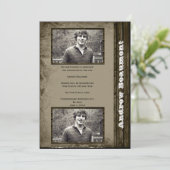 素朴なカントリー写真卒業発表 案内状 (スタンド正面)