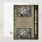 素朴なカントリー写真 卒業発表 案内状 (正面/裏面)